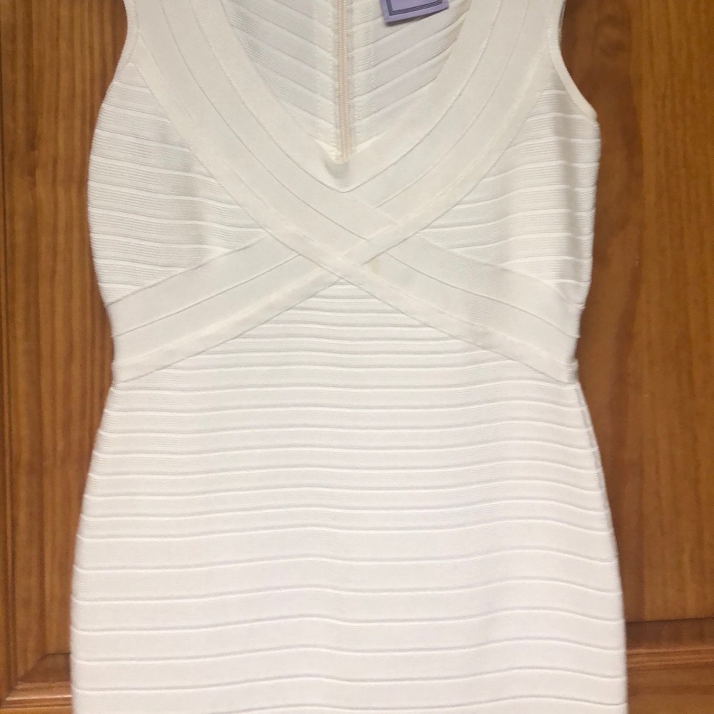 Herve Leger white sexy dress